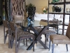 Glass Top Criss Cross Table