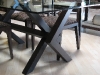 Glass Top Criss Cross Table