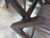 Glass Top Criss Cross Table