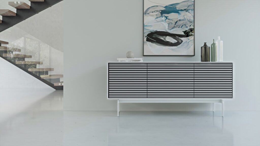 , Align Cabinet – Satin White, BY DESIGN furniture + interior design