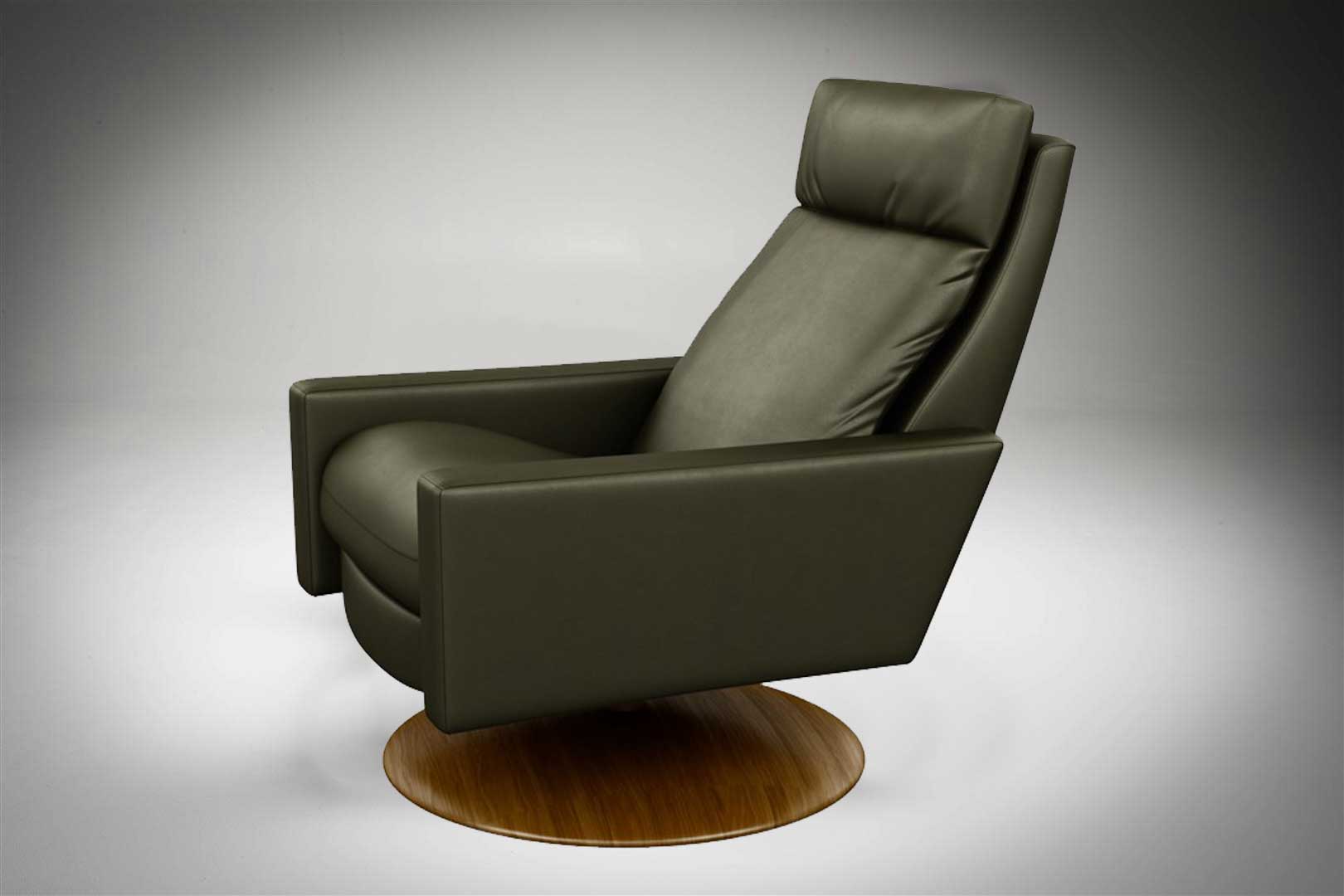 Comfort Air Cumulus w/Wood Base - American Leather