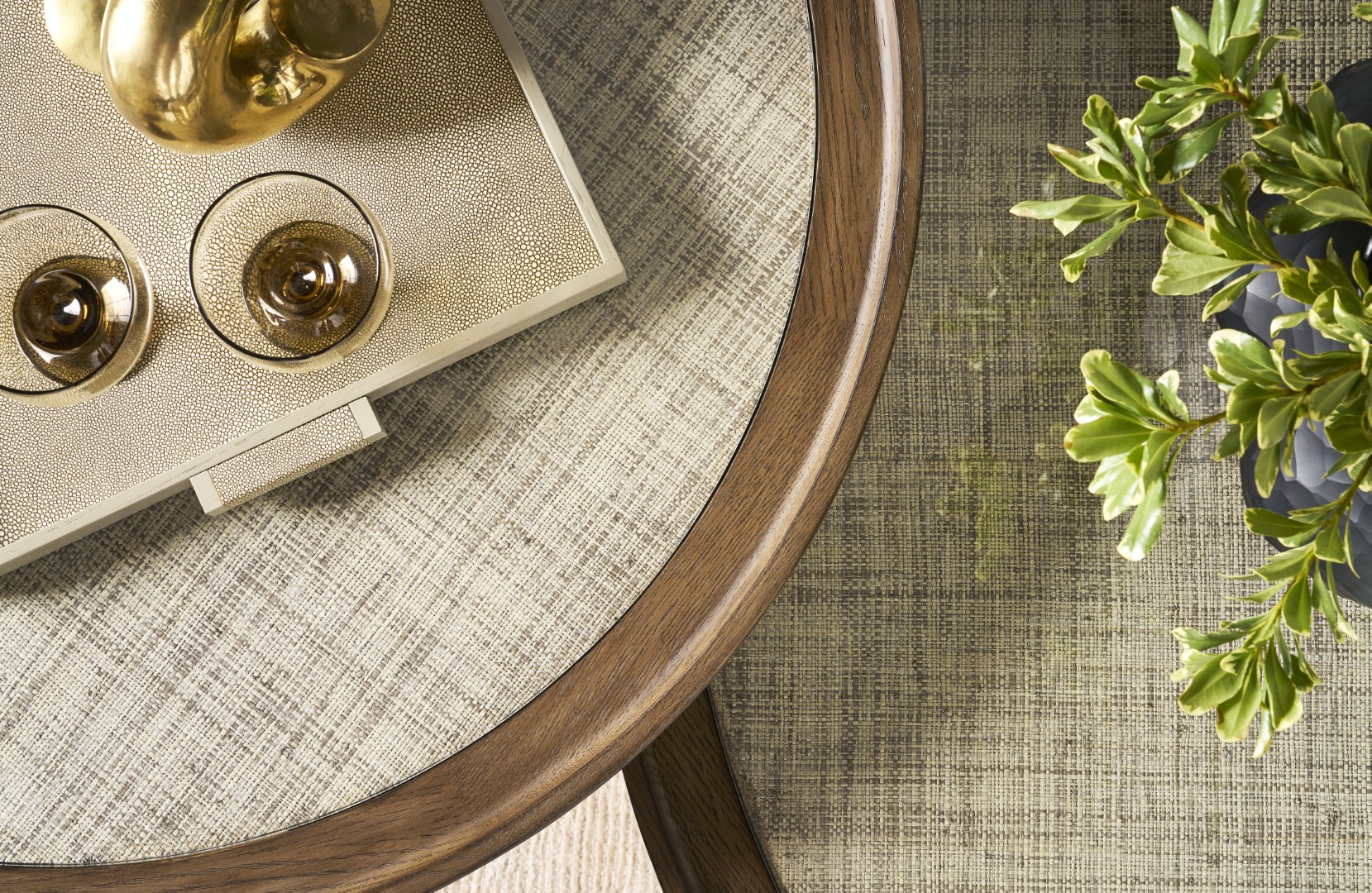 Raffia texture adds depth to interior design