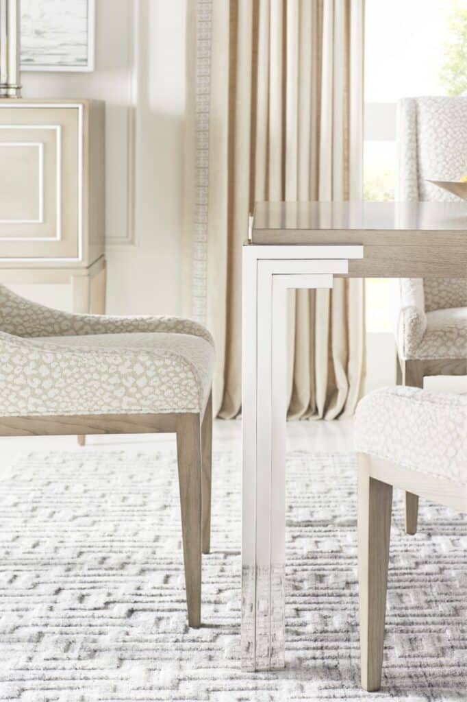 , Deco Leg Notched Top Dining Table, BY DESIGN furniture + interior design