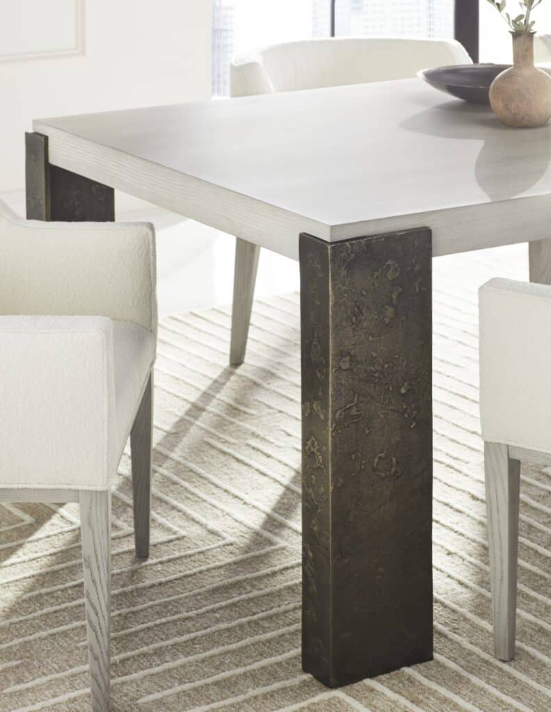 , Cast Dining Table with Cast Metal Leg, BY DESIGN furniture + interior design