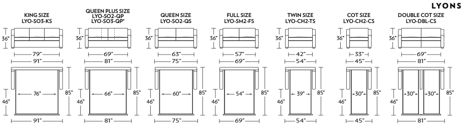 , Lyons Comfort Sleeper, BY DESIGN furniture + interior design