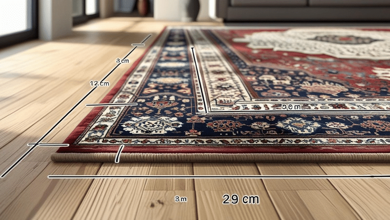 Rug floor plan for a large all furniture on the rug - The Right Size Rug